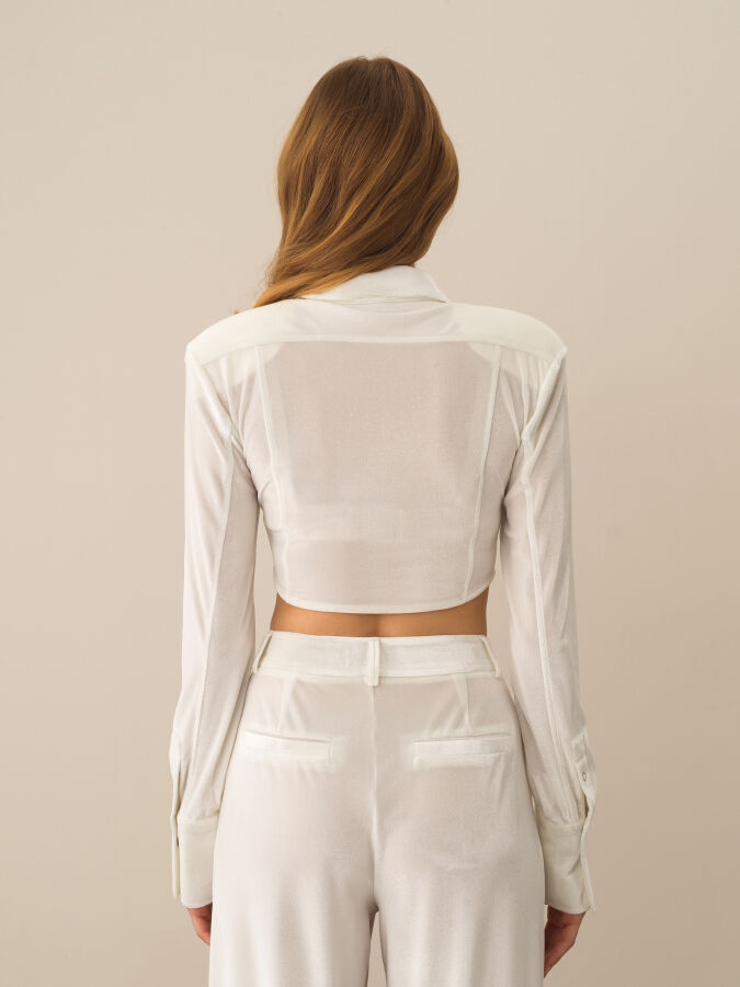 Regular Fit Shiny Textured Shirt - Xint