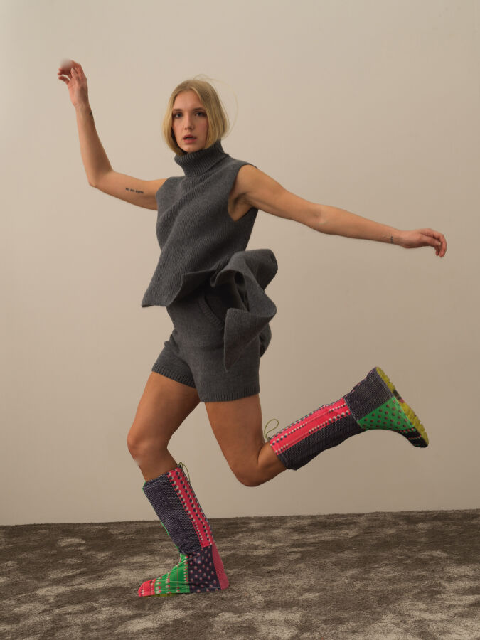 Regular Fit Wool Knit Vest - Xint