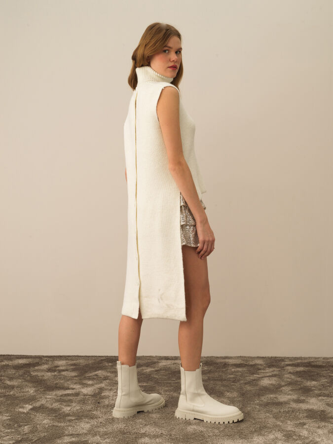 Regular Fit Wool Knit Vest - Xint