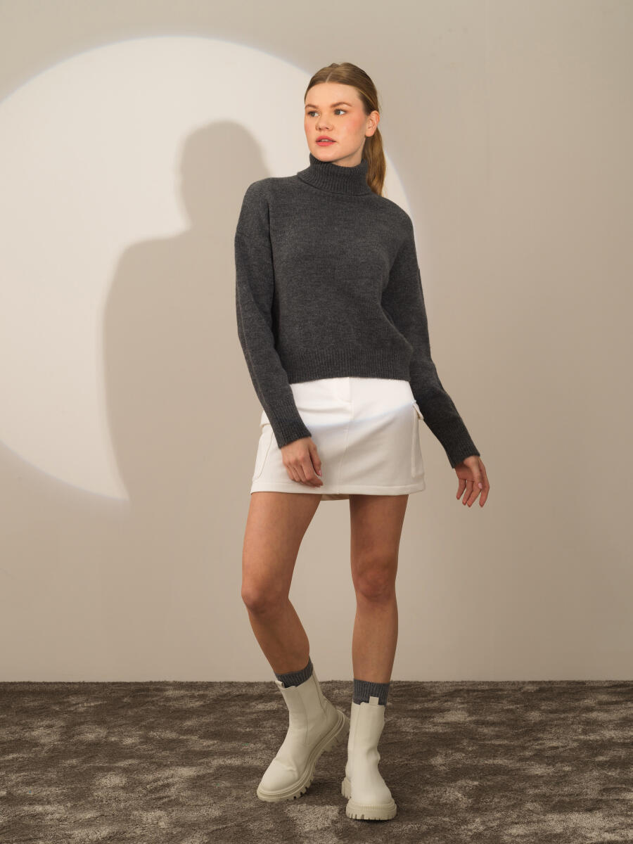 Turtleneck Oversized Sweater - 3