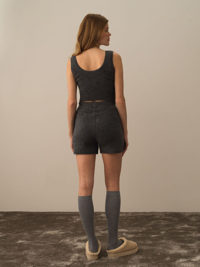 U-Neck Regular Fit Knit Tank Top - Xint