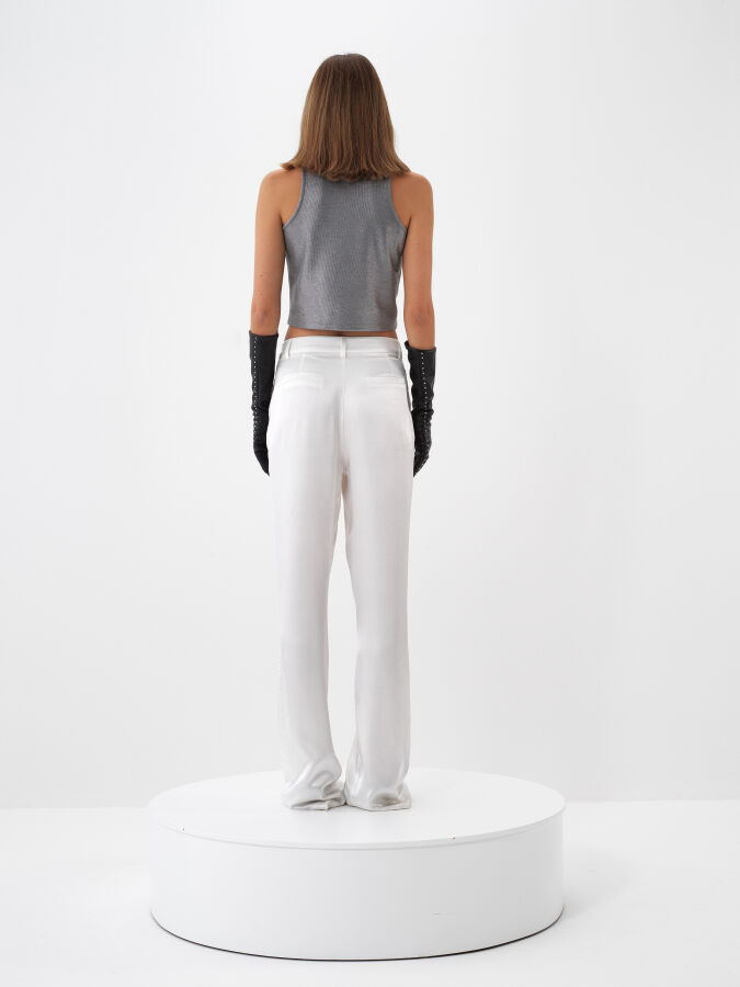 Shiny Plain Tank Top - Xint