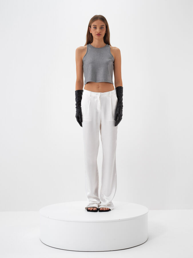 Shiny Plain Tank Top - Xint