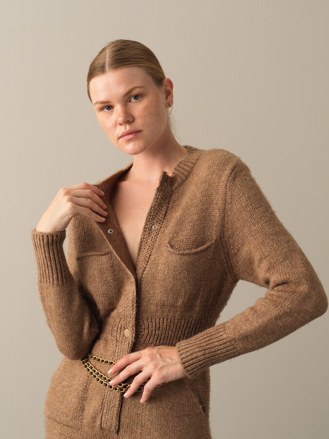 Regular Fit Pocketed Knitted Jumpsuit - Xint