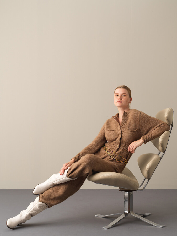 Regular Fit Pocketed Knitted Jumpsuit - Xint