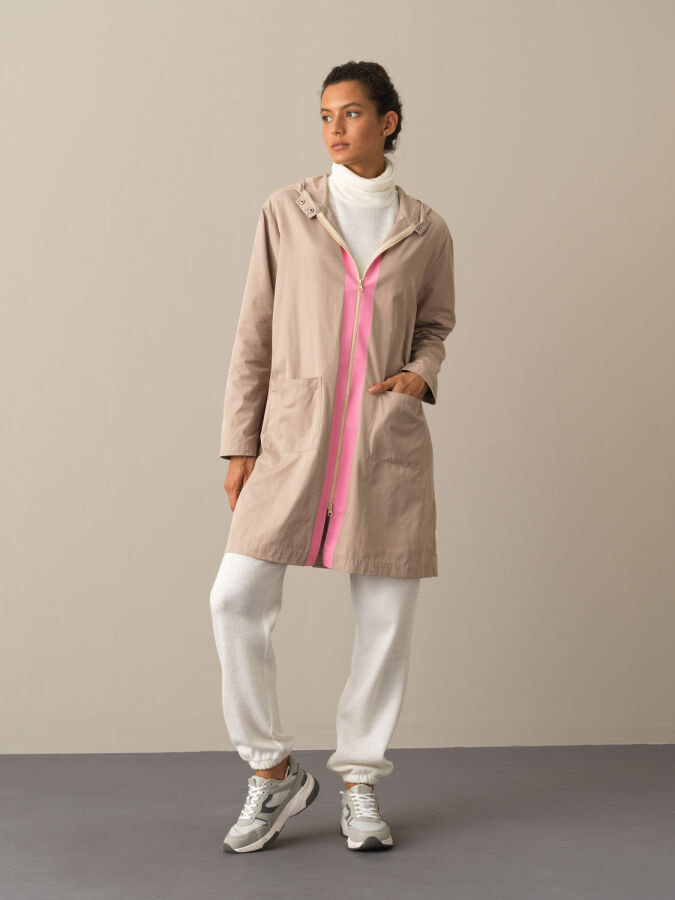 Hooded Oversized Raincoat - Xint