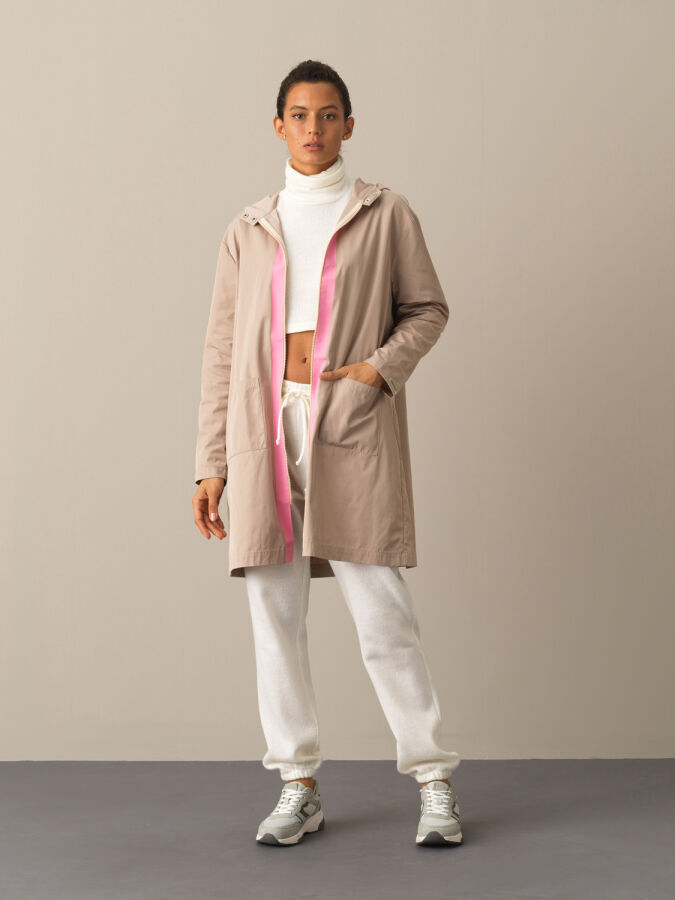 Hooded Oversized Raincoat - Xint