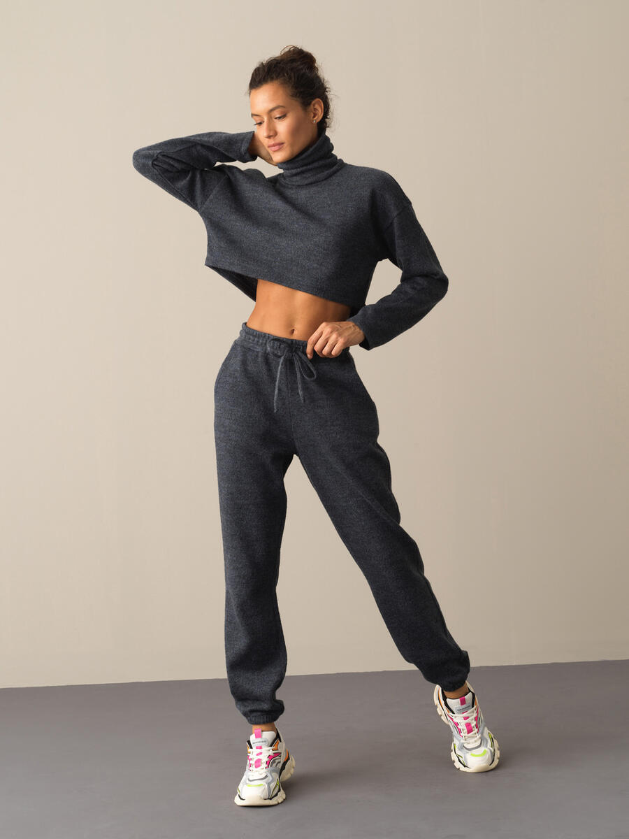 Elastic Waist Oversized Jogger Sweat Pants - 2