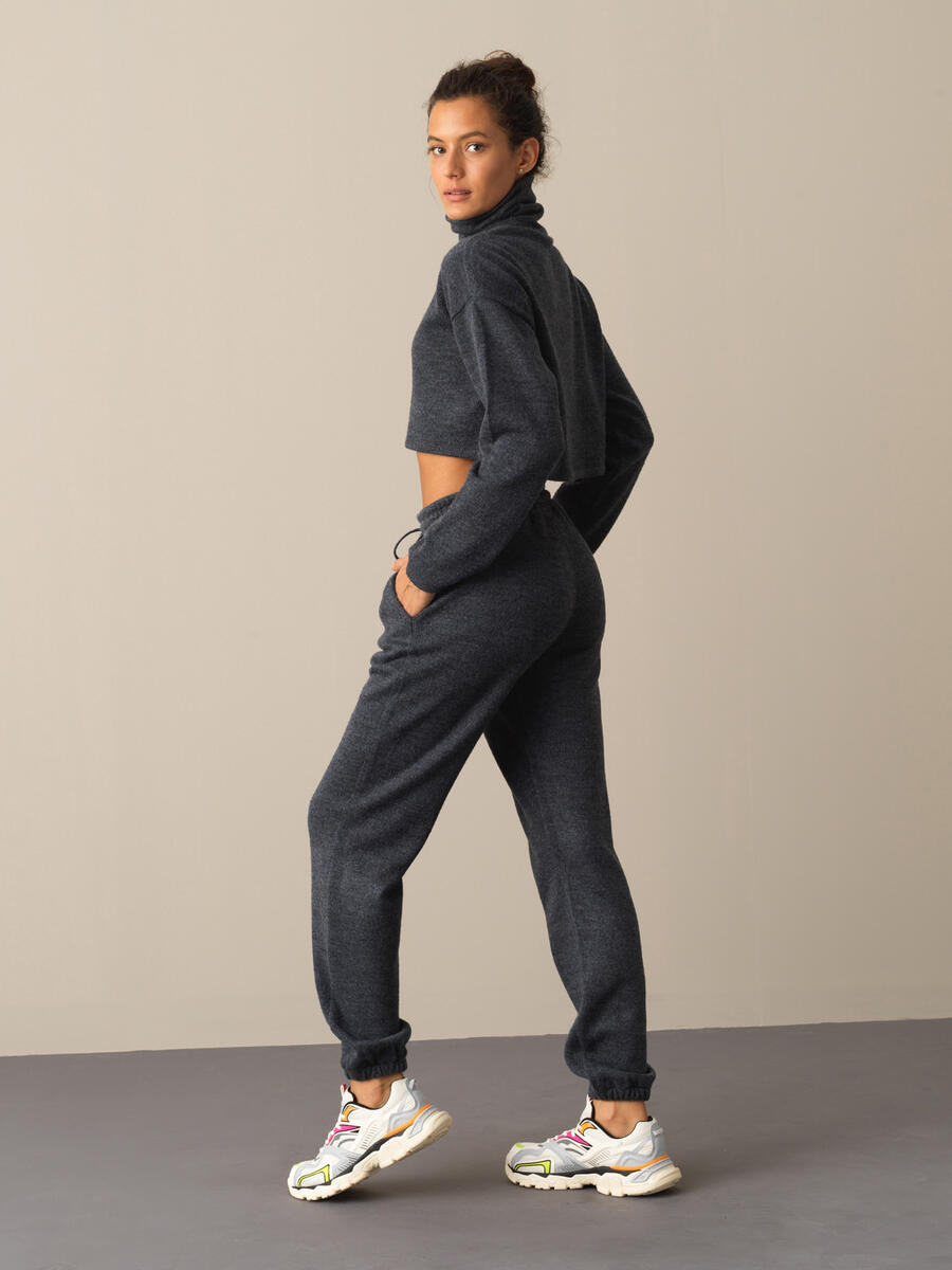 Elastic Waist Oversized Jogger Sweat Pants - 5