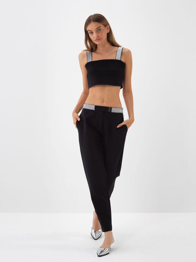 Plain Cotton Strappy Blouse - Xint