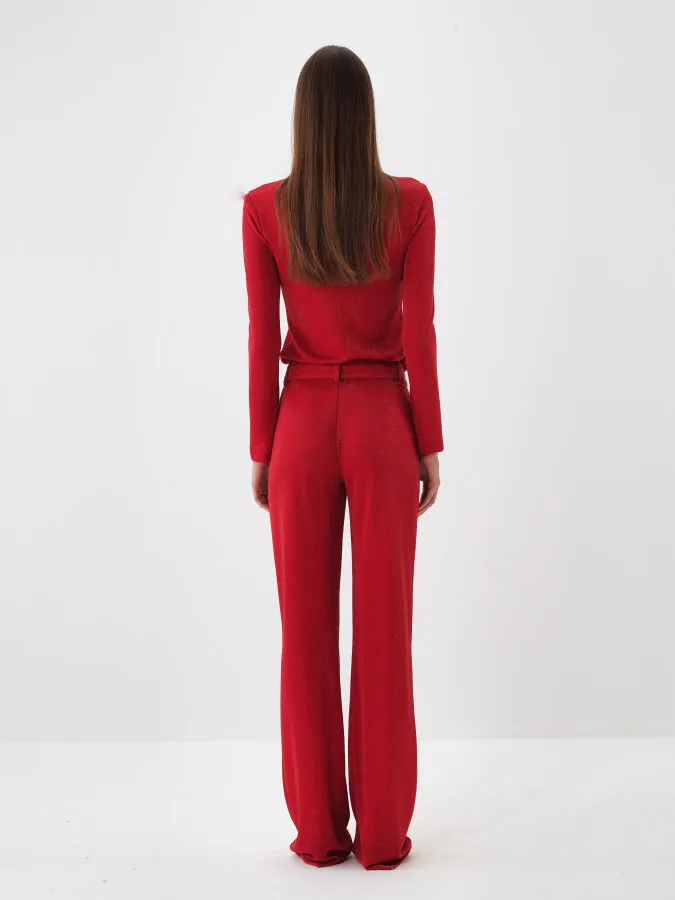 Plain Shiny Blouse - Xint