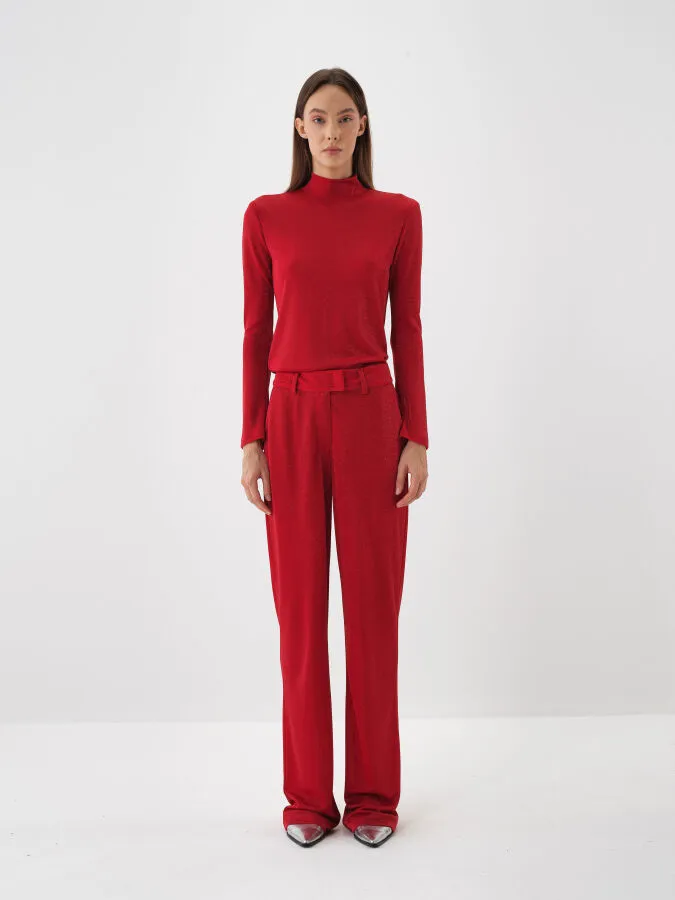 Plain Shiny Blouse - Xint