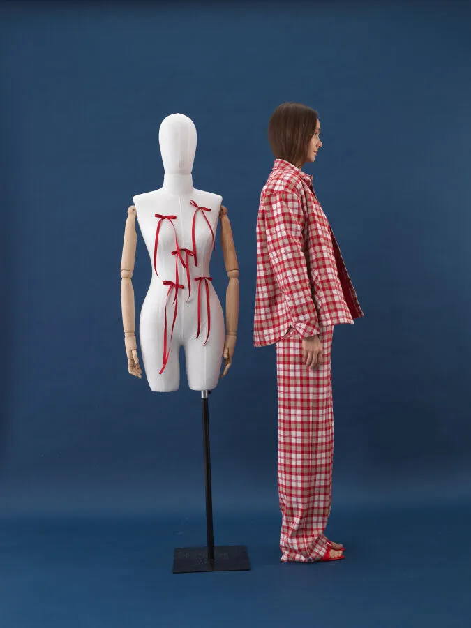 Plaid Patterned Coat - Xint