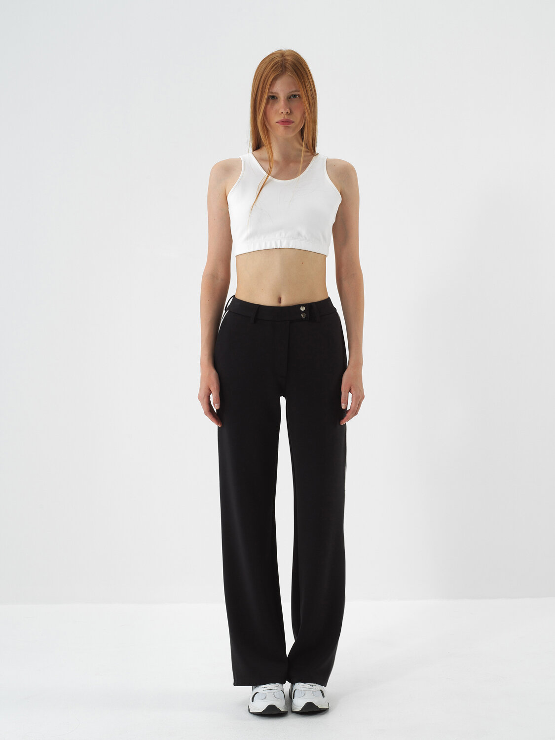 Ecru Cotton Textured Regular Fit Crop - Xint