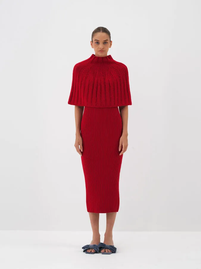 Wool Plain Dress - Xint