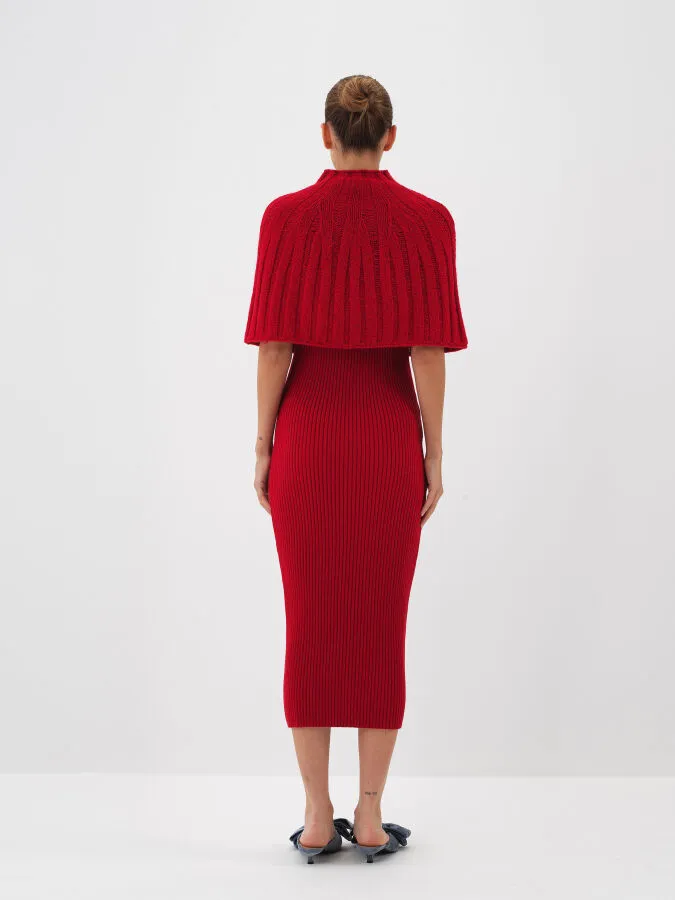 Wool Plain Dress - Xint