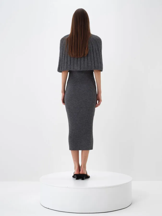 Wool Plain Dress - Xint