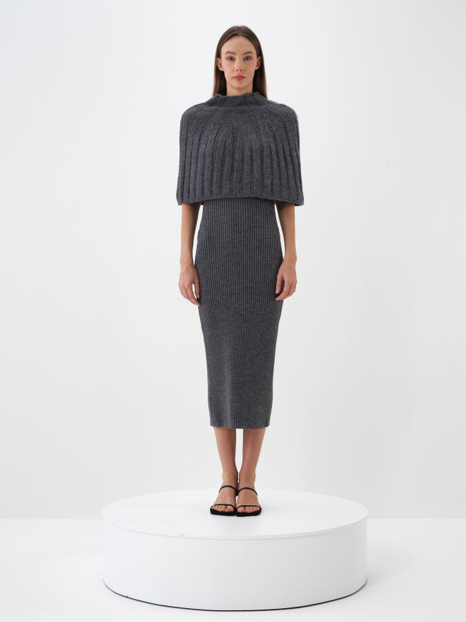 Wool Plain Dress - Xint
