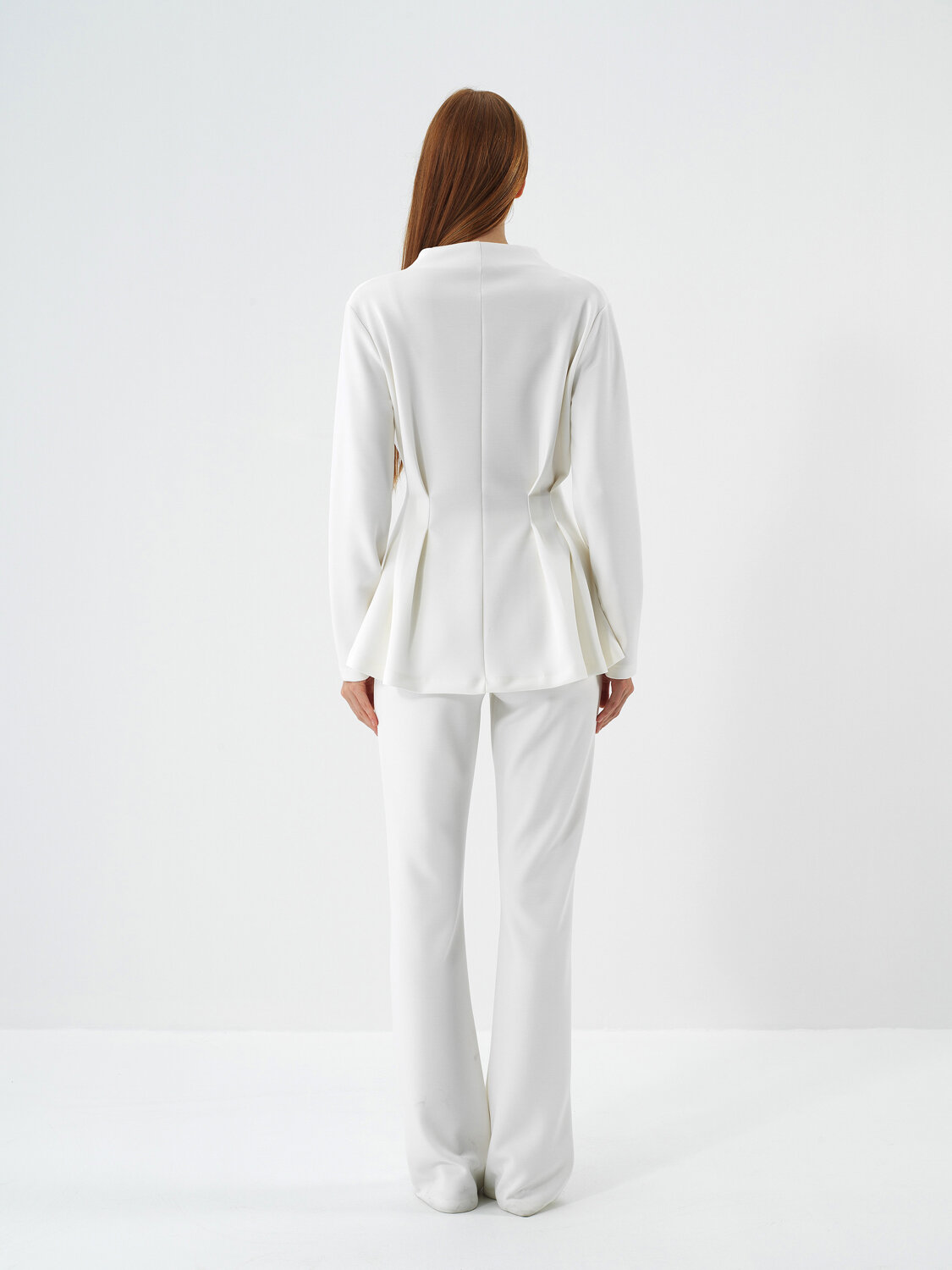 Ecru Modal Textured Regular Fit Jacket - Xint