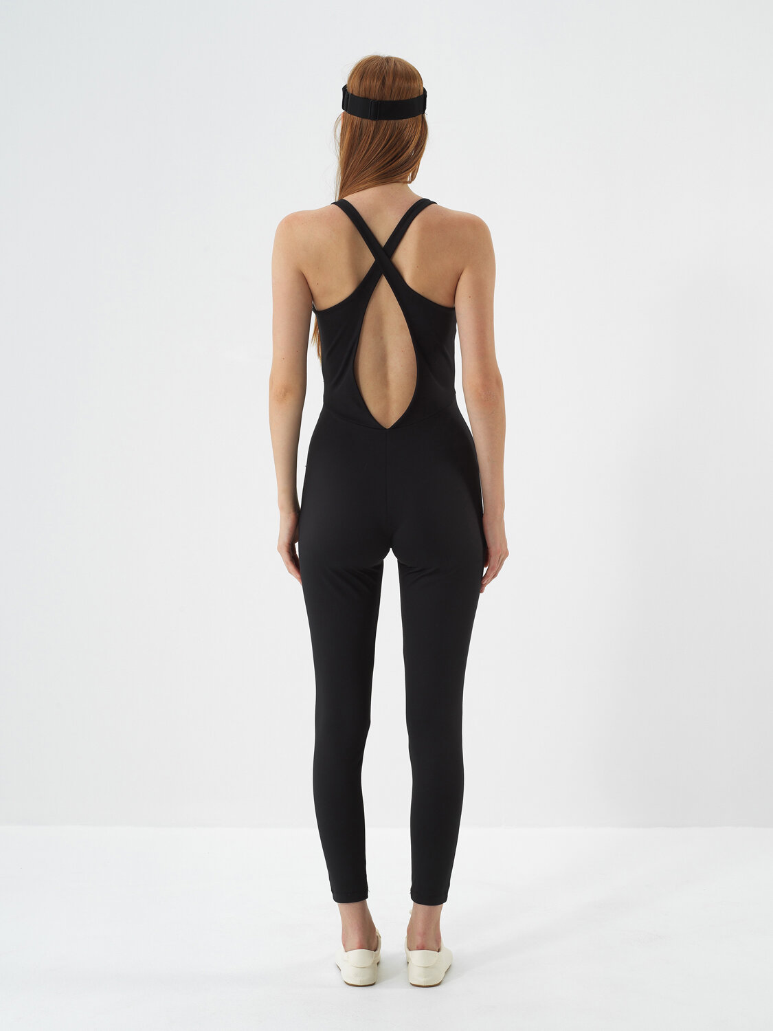 Black Flexible Textured Slim Fit Jumpsuit - Xint