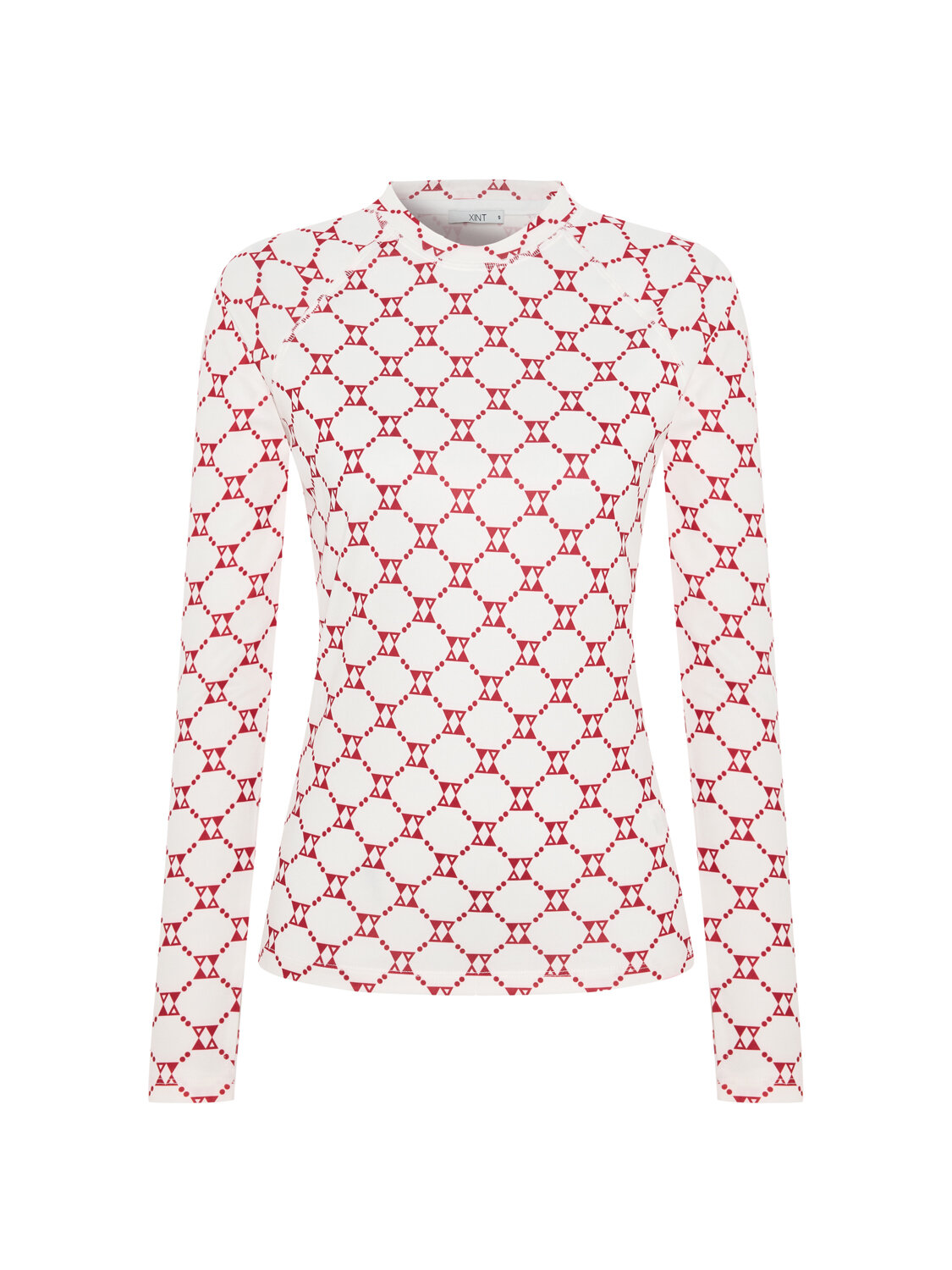 Ecru Flexible Textured Slim Fit Long Sleeve T-Shirt - Xint