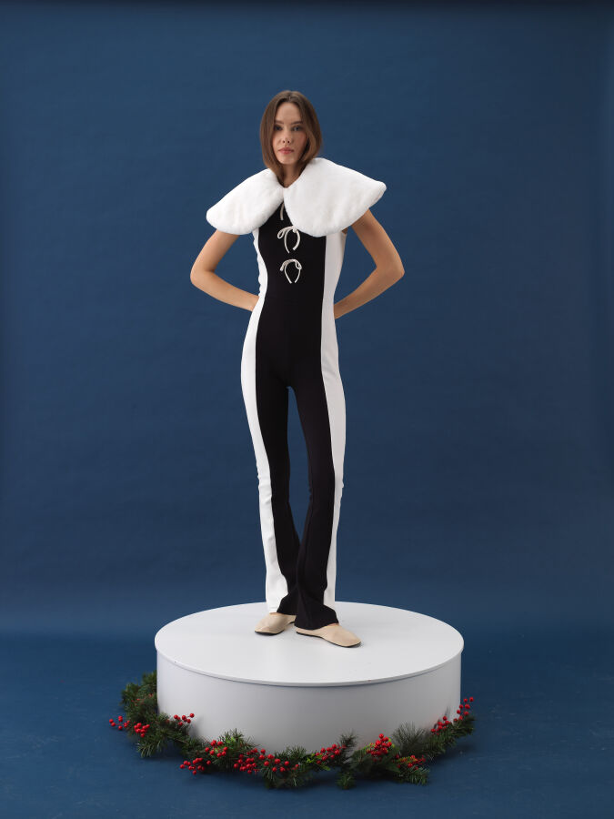 Cotton Patterned Jumpsuit - Xint