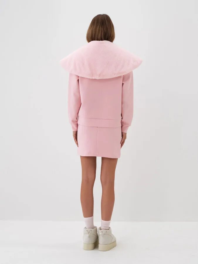 Plain Plush Poncho - Xint