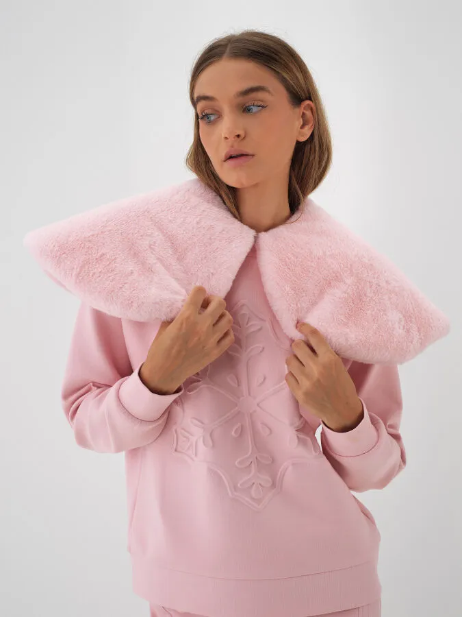 Plain Plush Poncho - Xint