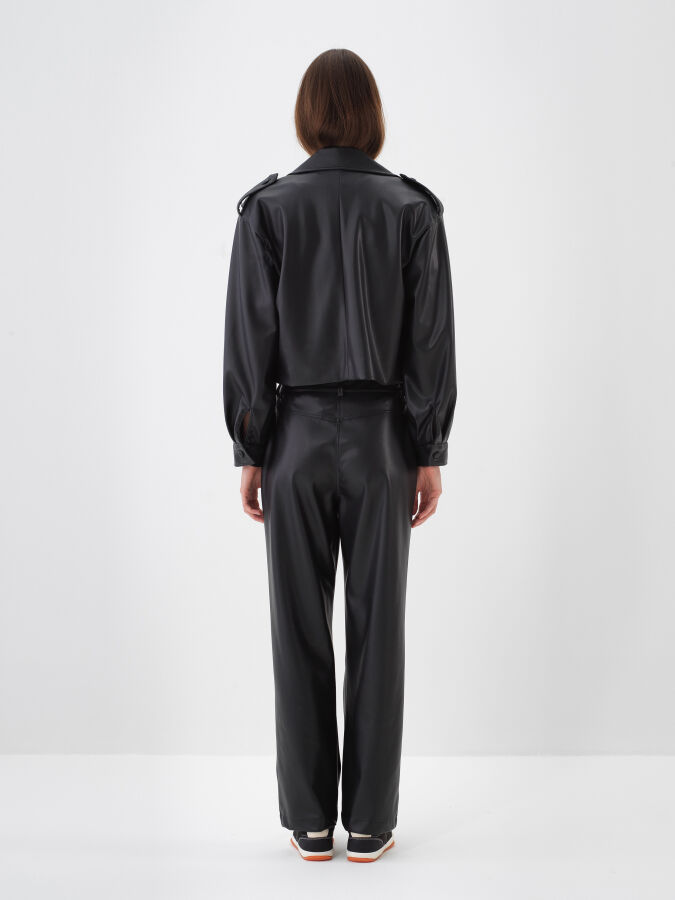 Leather Look Pants - Xint