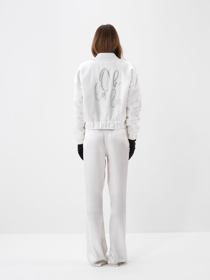 Satin Oversized Plain Pants - Xint