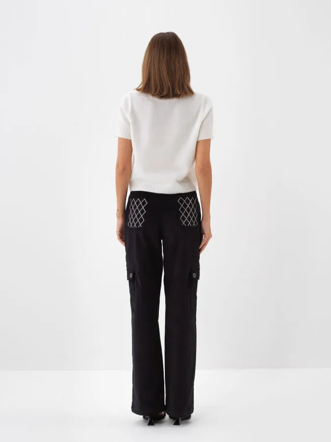 Corduroy Plain Pants - Xint