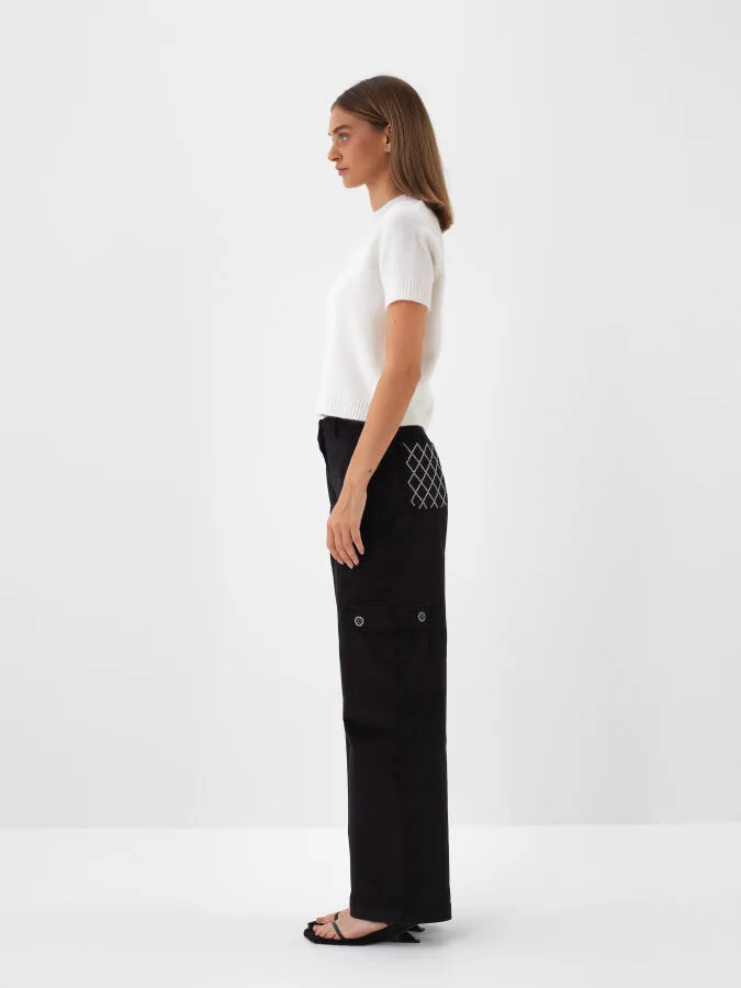 Corduroy Plain Pants - Xint