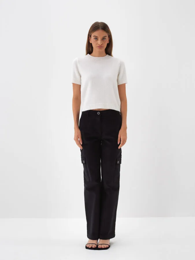Corduroy Plain Pants - Xint