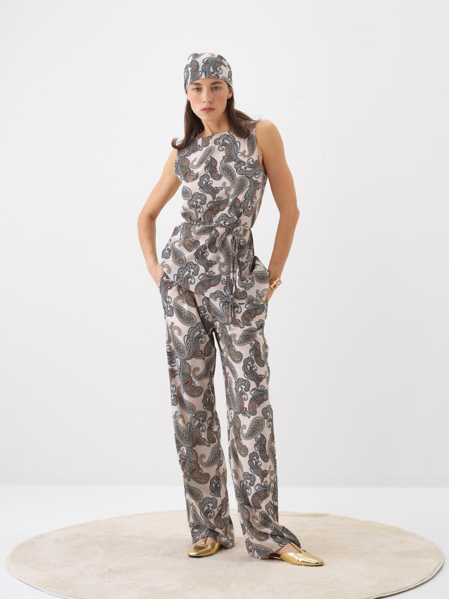 White Regular Fit Trousers - 2