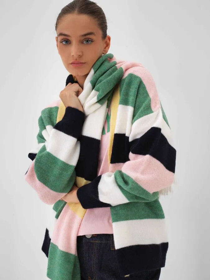 Striped Mohair Scarf - Xint