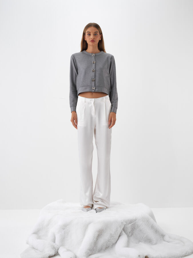 Shiny Regular Fit Cardigan - Xint