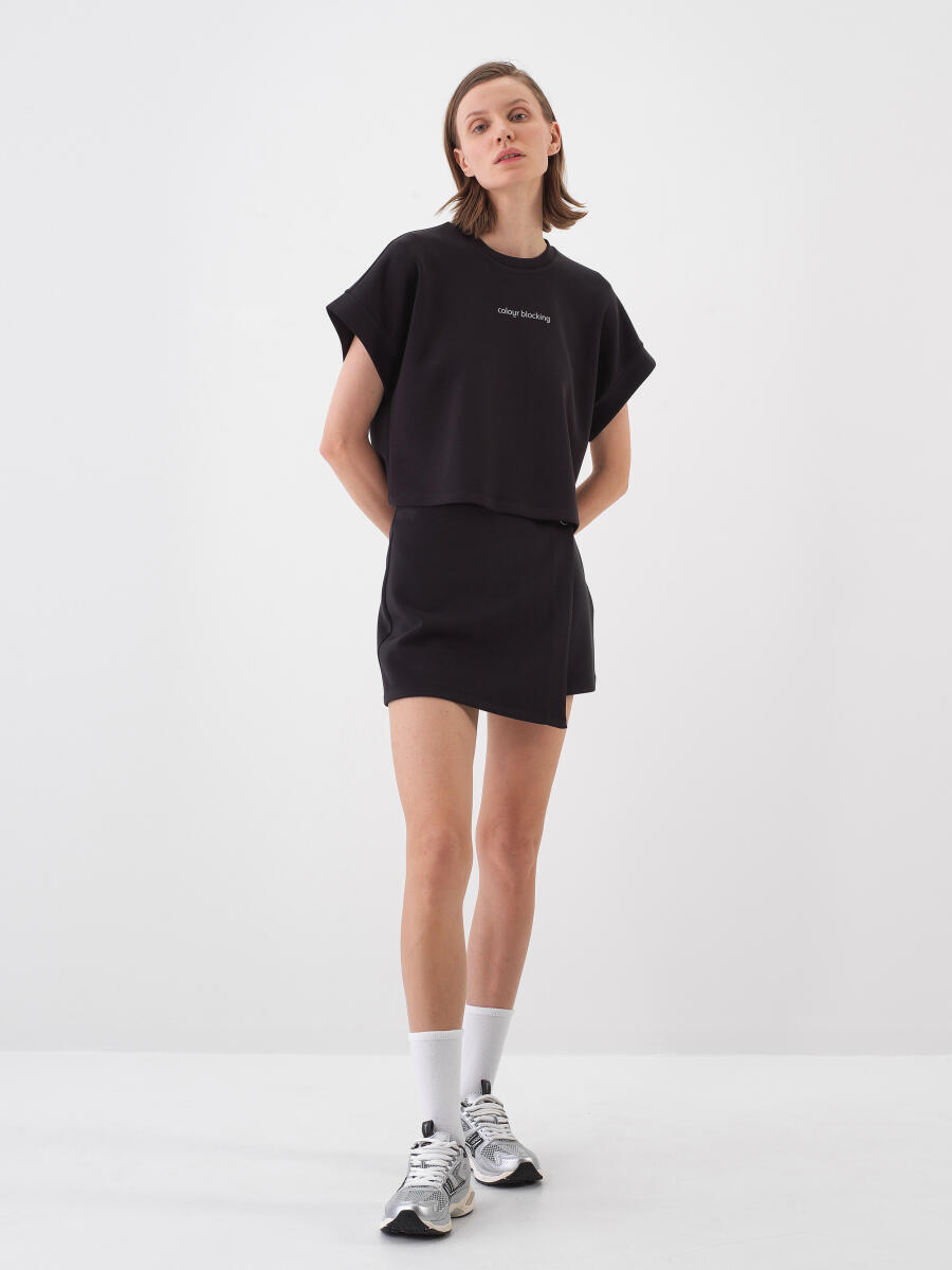 Black Oversize Cotton T-Shirt - 2