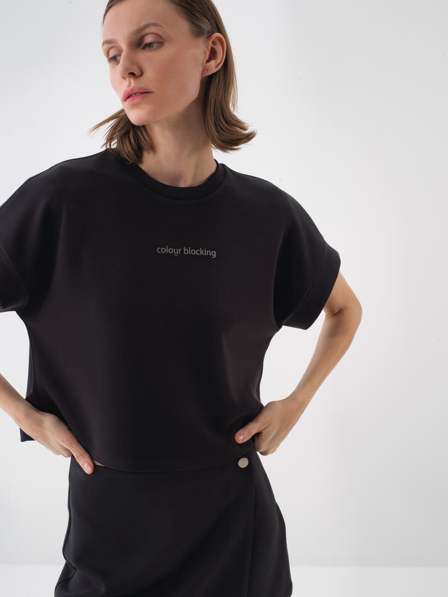 Black Oversize Cotton T-Shirt - 3