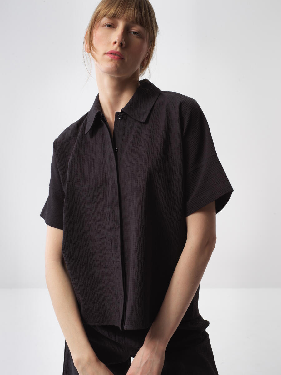 Black Oversize Cotton Shirt