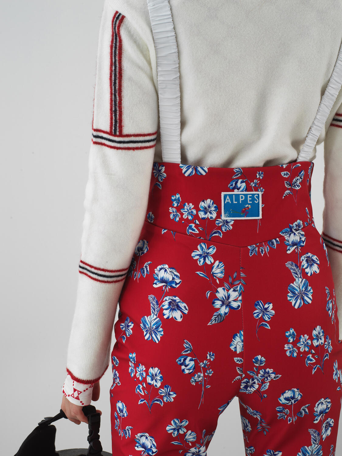 Red Softshell Textured Regular Fit Ski Overalls - 5