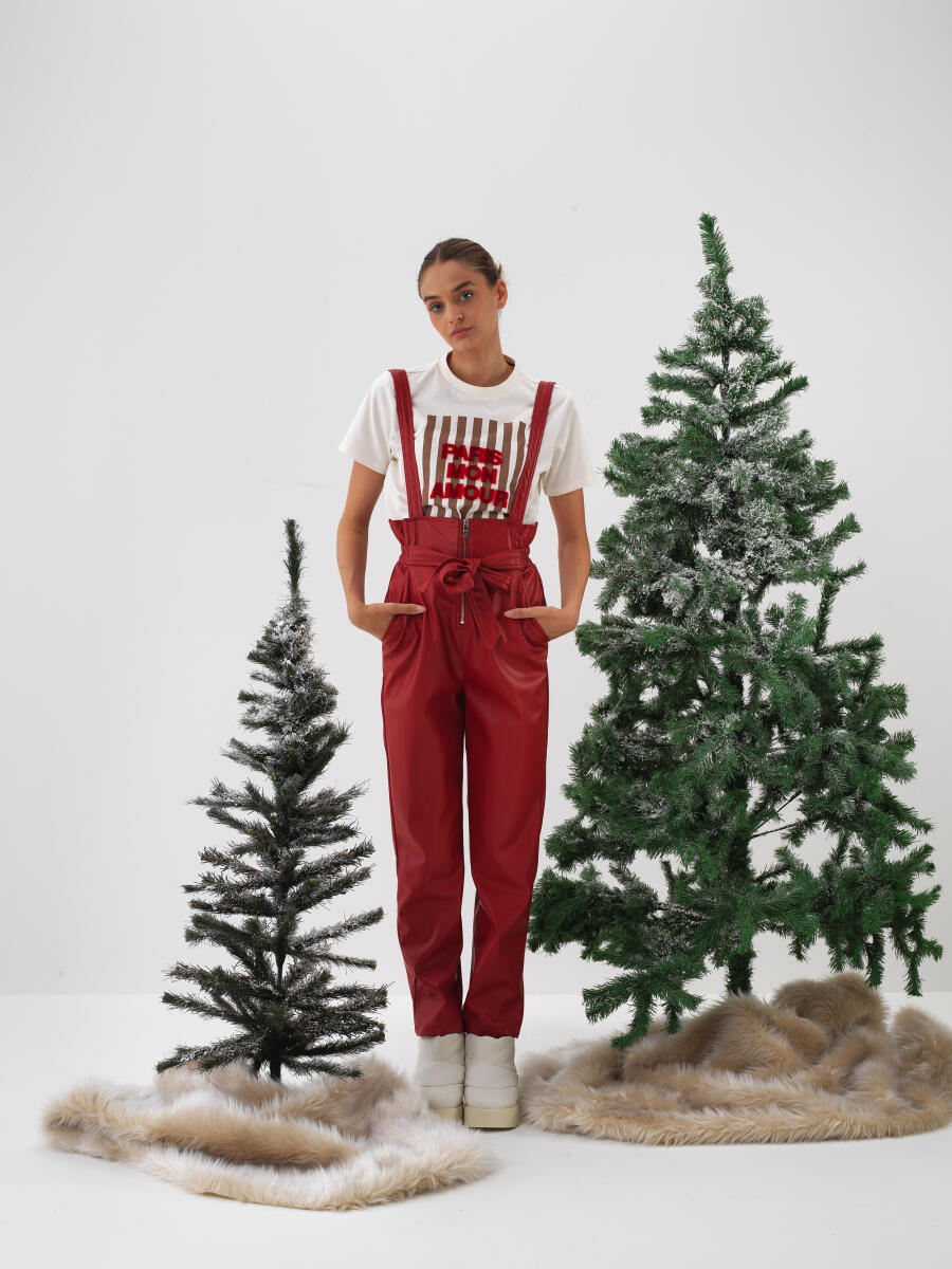 Leather Look Overall