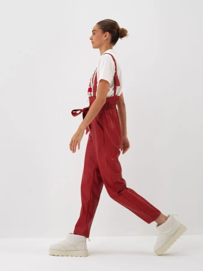 Leather Look Overall - Xint