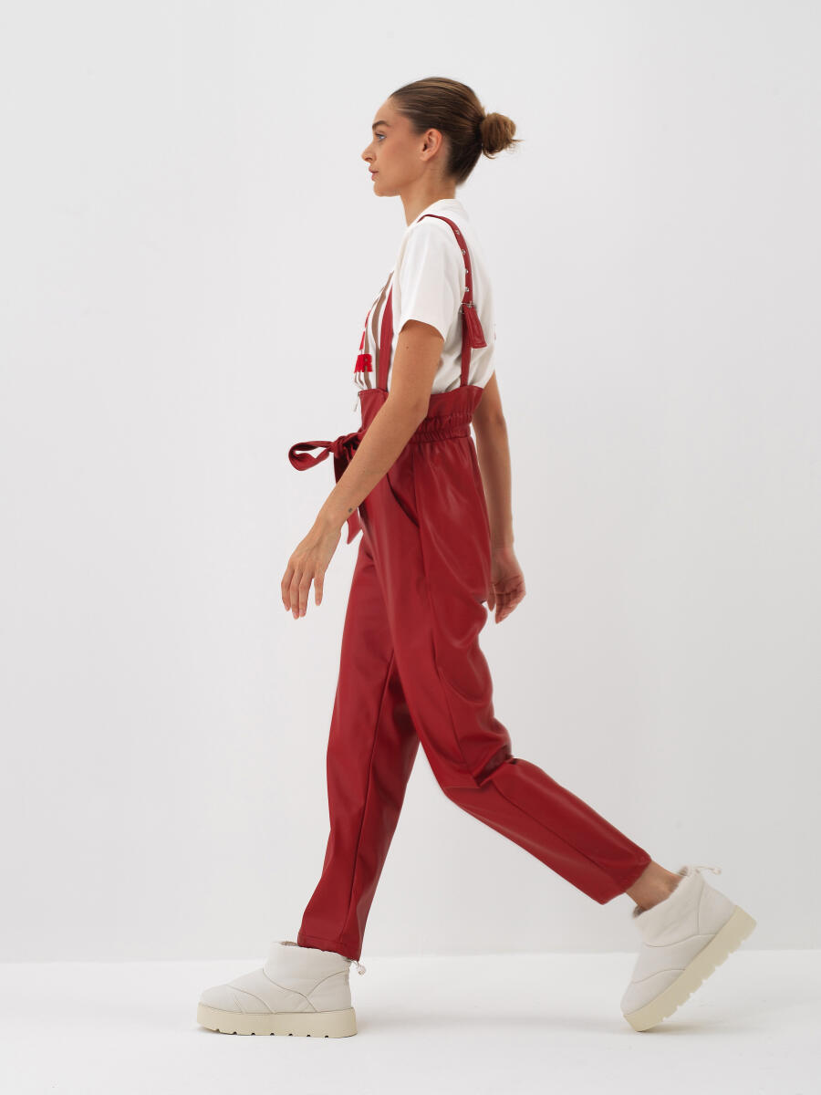 Leather Look Overall - 3