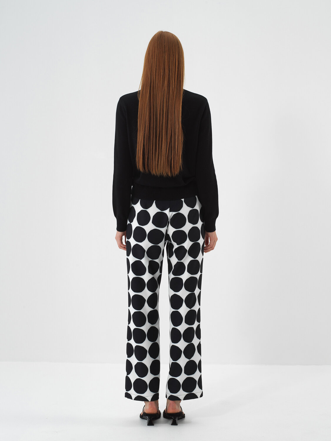 Black Cotton Textured Oversized Sweater - Xint