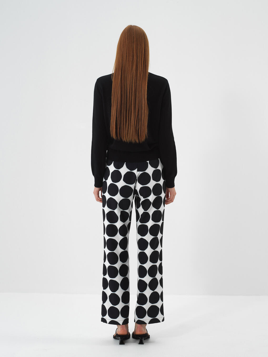 Black Cotton Textured Oversized Sweater - 5