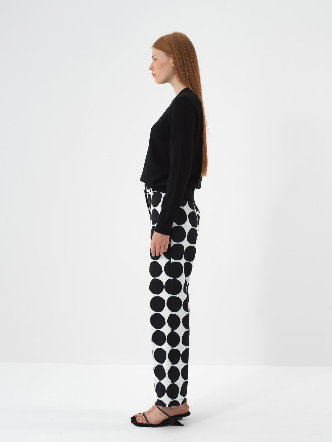 Black Cotton Textured Oversized Sweater - 3