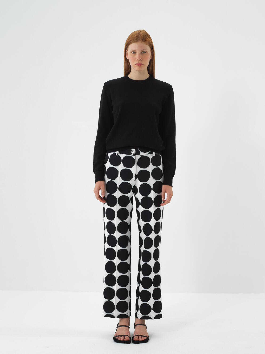 Black Cotton Textured Oversized Sweater - 2