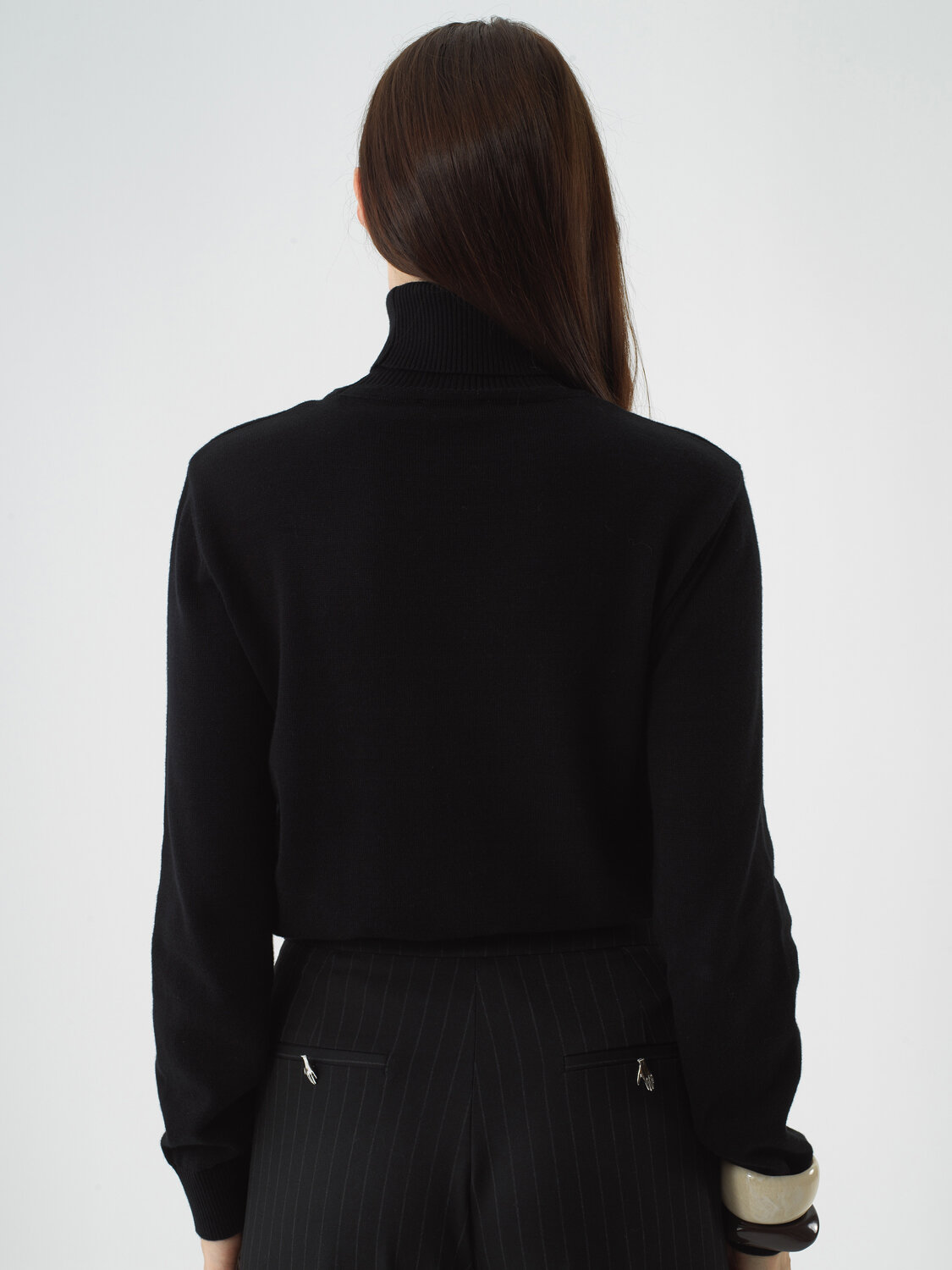 Black Cotton Textured Regular Fit Sweater - Xint