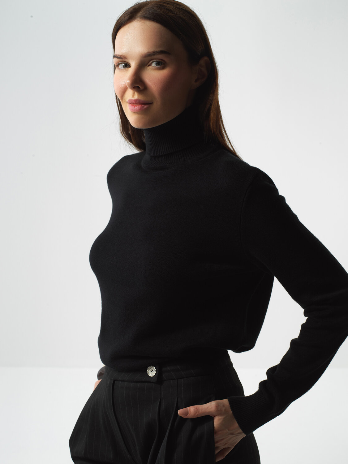 Black Cotton Textured Regular Fit Sweater - Xint