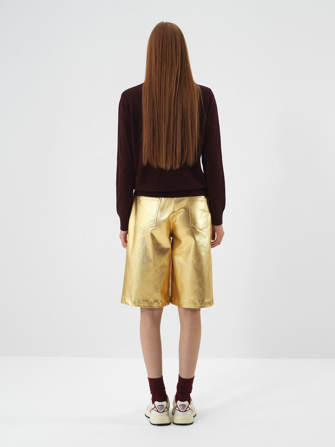 Burgundy Cotton Textured Regular Fit Sweater - Xint